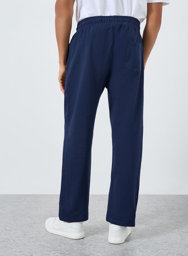 Styli Men Navy Blue Relaxed Fit Joggers - Image 3